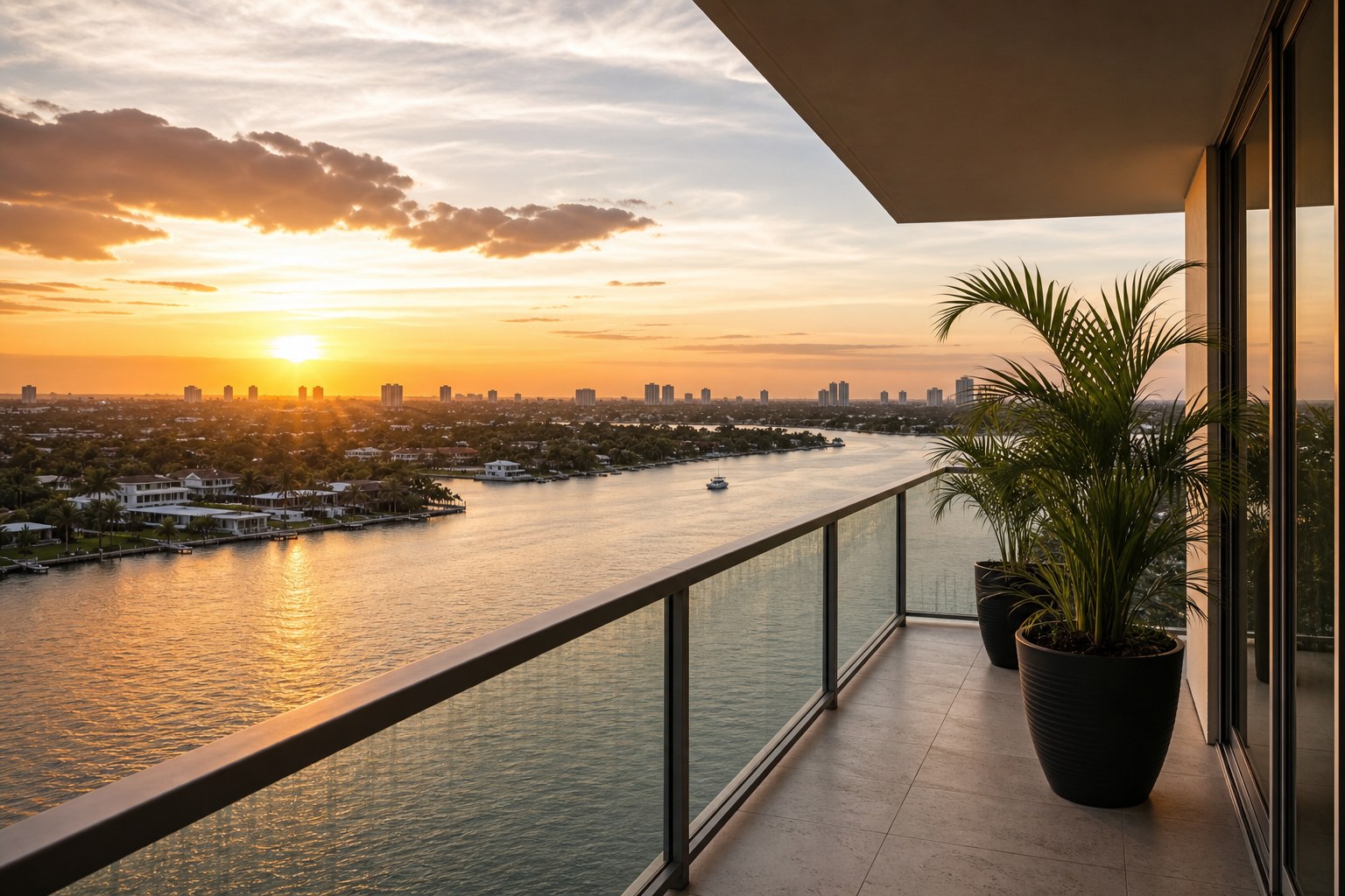 South Florida condominium balcony